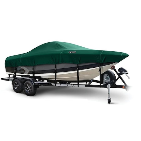 Eevelle Boat Cover SKI BOAT Low Profile Windshield Inboard 28ft 6in L 102in W Green SFSK28102-HTR